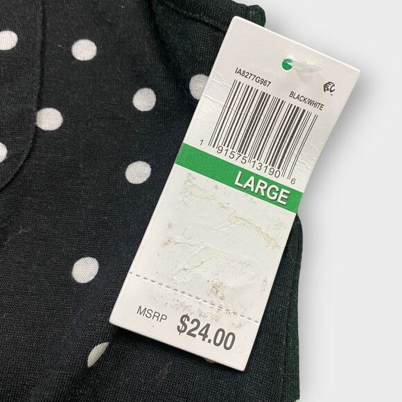 Rebellious One Junior’s Polka Dot Tank Top Black Large - Picture 6 of 7